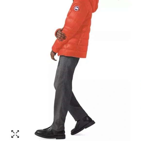 Canada Goose Men's Bright Orange Quilted Puffer Jacket with Hood - Picture 4 of 6